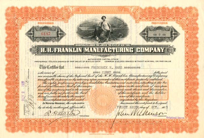 H.H. Franklin Manufacturing Co.